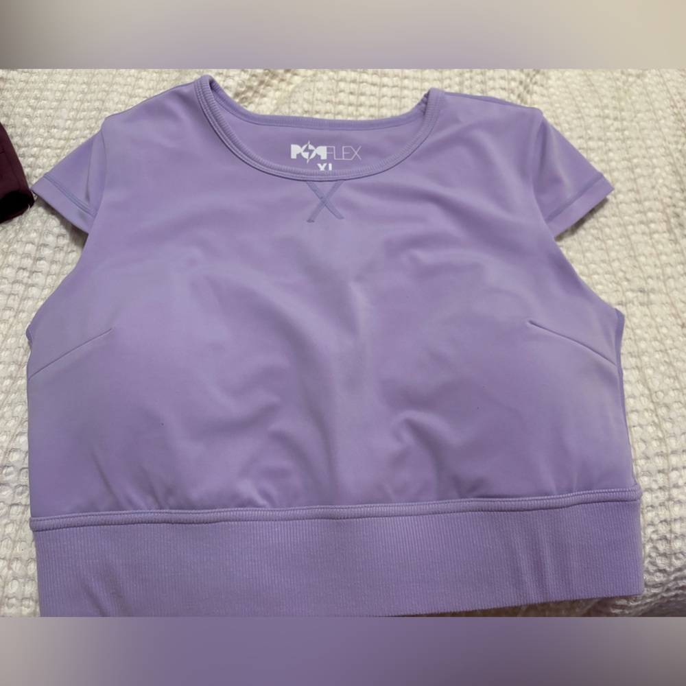 Baby Crop Tee - Digital Lavender XL